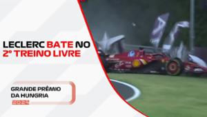 F1: Leclerc perde o controle e bate no 2º treino no GP da Hungria