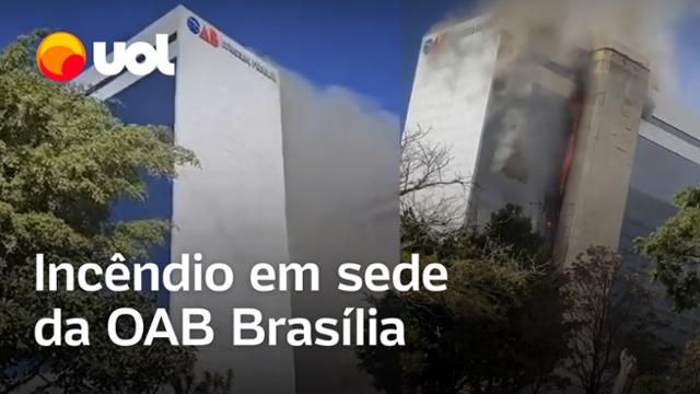 Prédio da OAB é atingido por incêndio em Brasília