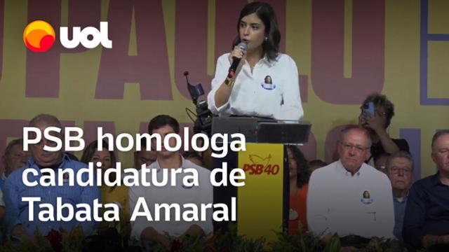 PSB oficializa candidatura de Tabata Amaral à Prefeitura de São Paulo