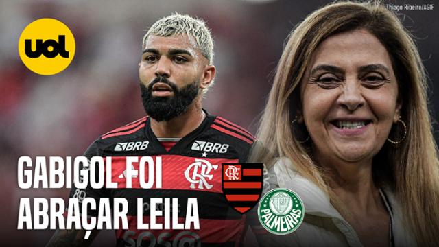 GABIGOL ABRAÇA LEILA ANTES DE JOGO ENTRE FLAMENGO E PALMEIRAS PELA COPA DO BRASIL