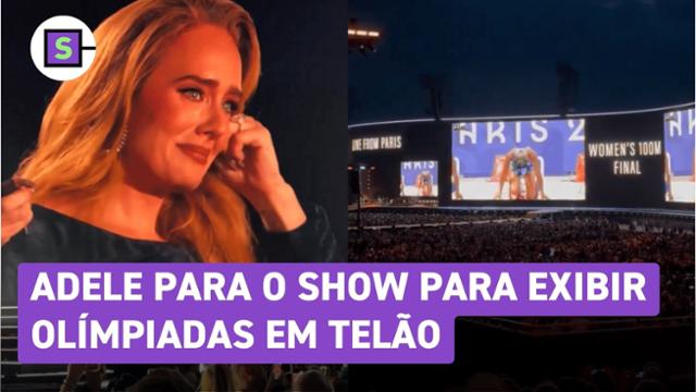 Adele interrompe show para assistir à final dos 100m feminino nas Olímpiadas