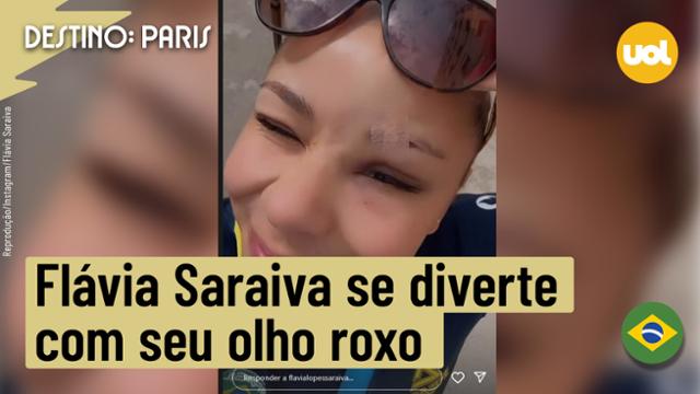 OLIMPÍADAS: FLÁVIA SARAIVA SE DIVERTE COM SEU OLHO ROXO: 'PARECE QUE APANHEI DA BEATRIZ FERREIRA'