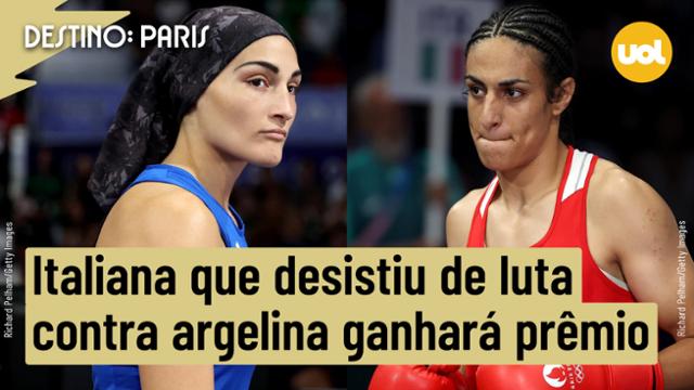 BOXE: ITALIANA ANGELA CARINI QUE DESISTIU DE LUTA COM ARGELINA IMANE KHELIF GANHARÁ PRÊMIO