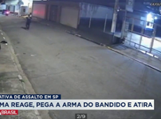 Vítima reage, pega arma de assaltante e atira em SP