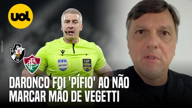 MAURO CEZAR: DARONCO FOI PÍFIO AO NÃO MARCAR FALTA NO TOQUE DE MÃO DE VEGETTI EM VASCO X FLUMINENSE