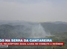 Fogo na Serra da Cantareira, na Grande São Paulo