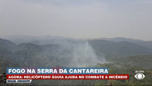 Fogo na Serra da Cantareira, na Grande São Paulo