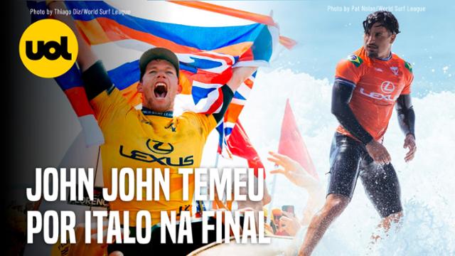 JOHN JOHN EXALTA ITALO FERREIRA E ADMITE 'MEDO' POR PEGAR BRASILEIRO NA FINAL DO SURFE