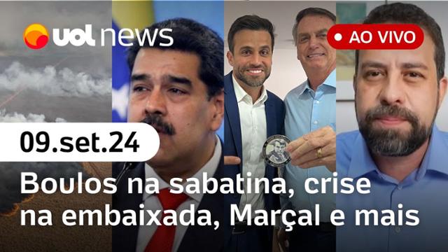 Bolsonaro x Pablo Marçal, crise com embaixada na Venezuela, sabatina com Boulos e mais | UOL News 11h30 - 9/9/2024