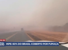 Pelo menos 60% do Brasil está coberto por fumaças de incêndios