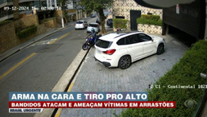 Bandidos atiram em carros blindados e ameaçam motoristas