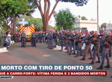 PM morre com tiro de ponto 50 durante roubo a carro-forte