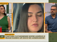 Cantora catarinense sofre assédio e reage dando um soco no assediador