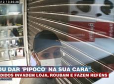 Criminosos invadem loja, roubam e fazem reféns