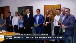 Prefeito de cidade chinesa visita a Band