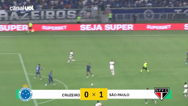 Fim de jogo! O São Paulo vence o Cruzeiro por 1 a 0.