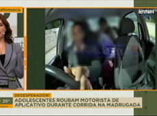 Adolescentes roubam motorista de aplicativo durante corrida na madrugada