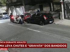 Homem leva golpe de gravata durante assalto na Grande SP