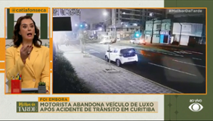 Motorista abandona carro de luxo após acidente de trânsito em Curitiba