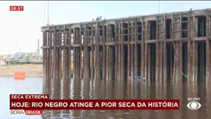 Rio Negro atinge nível mais baixo em 122 anos devido à seca extrema