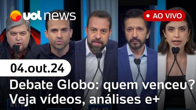 Debate Globo: Quem ganhou o debate em SP? vídeos, análises, como foi último embate | UOL News 04/10/24