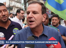 Principais candidatos do Rio foram às ruas no último dia de campanha