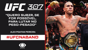 UFC 307 | Após vitória, Alex Poatan avisa: "Quero subir para os pesados"