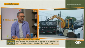 Brasileira na Flórida relata preparação para a chegada do furacão Milton: