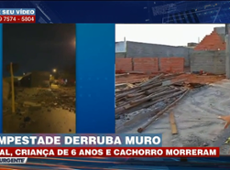 Tempestade derruba muro e deixa três mortos no interior de SP