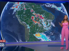 Previsão do tempo: frente fria se descola para a região central do Brasil