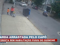 Motorista sem habilitação arrasta guarda de trânsito no litoral paulista