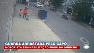 Motorista sem habilitação arrasta guarda de trânsito no litoral paulista