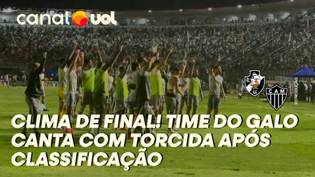 TIME DO ATLÉTICO-MG CANTA COM A TORCIDA APÓS CLASSIFICAÇÃO PARA FINAL DA COPA DO BRASIL