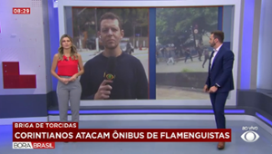 Torcedores do Corinthians atacam ônibus com flamenguistas