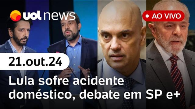 Lula sofre acidente: há risco de sangramento; brasileira faz pedido a Trump e mais notícias | UOL News 21/10/24