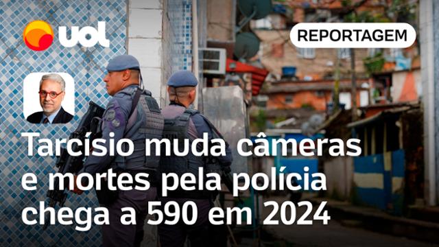 Tarcísio muda câmeras e mortes pela polícia chega a 590 em 2024