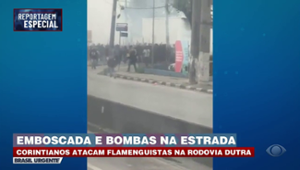 Emboscada e bombas na estrada: Torcedores brigam na Dutra