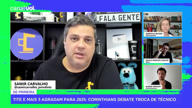 Samir Carvalho: 'Tite, Renato Gaúcho, Fábio Carille e Luís Castro agradam Corinthians para 2025'