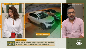 Mulher traída destrói carro do marido com pedra