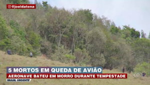 Queda de avião: 5 mortos após bater em morro