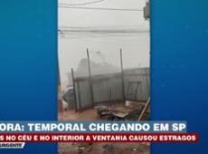 Temporal chega em SP e ventania causa estragos