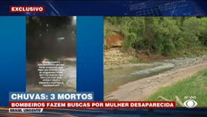 Bombeiros buscam por mulher desaparecida após chuvas em SP