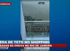 Teto de shopping desaba após chuvas no Rio de Janeiro