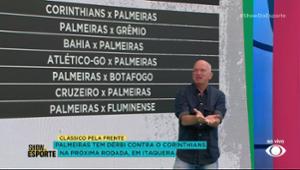 Ainda dá? Veja o caminho do Palmeiras em busca do título do Brasileirão