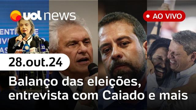 Nunes exalta Tarcísio e ignora Bolsonaro; esquerda perde força e+ notícias das eleições | UOL News 28/10/24