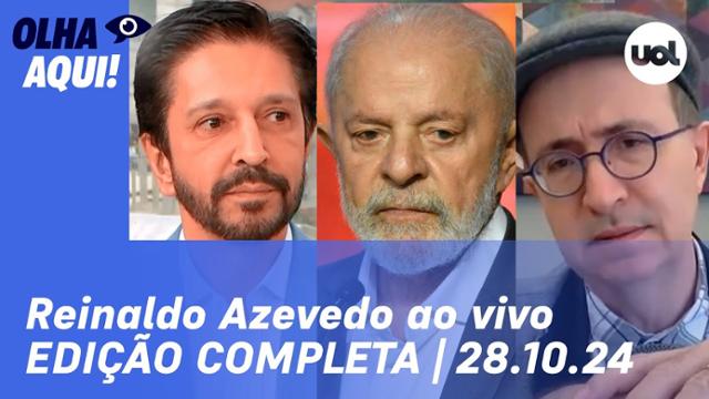 Reinaldo Azevedo: Nunes ignora Bolsonaro; Tarcísio fala de Boulos e + notícias | Olha Aqui 28/10/24