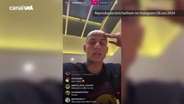 RICHARLISON SE REVOLTA COM BOLA DE OURO DE RODRI: 'ISSO É SACANAGEM COM O VINI JR'