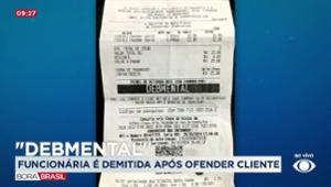 Funcionária do Burger King identifica cliente como 'debmental'