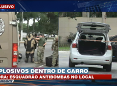 Esquadrão antibombas encontra explosivos dentro de carro