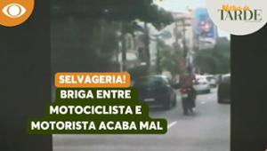 Briga de trânsito entre motociclista e motorista acabam em agressão